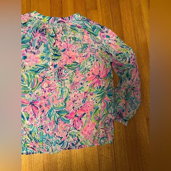 Lilly Pulitzer Elsa Silk Top Size M (c5 - Picture 3 of 12